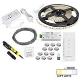 Task Lighting L-VUK1Z1A-16-30 16 ft 225 Lumens Per Foot Vivid Uno Wireless Controller Tape Light Kit, 1 Zone 1 Area, 3000K Soft White