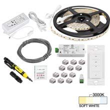 Task Lighting L-VUK1Z1A-16-30 16 ft 225 Lumens Per Foot Vivid Uno Wireless Controller Tape Light Kit, 1 Zone 1 Area, 3000K Soft White