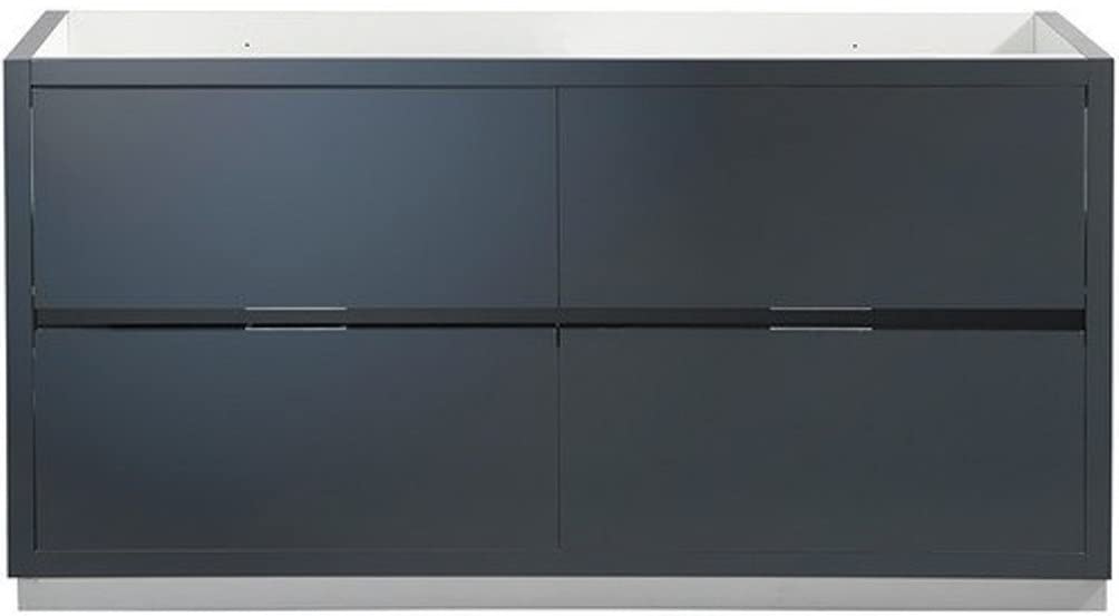 Fresca FCB8460GG Fresca Valencia 60" Dark Slate Gray Free Standing Single Sink Modern Bathroom Cabinet