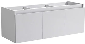 Fresca FCB8041WH Fresca Mezzo 60" White Wall Hung Single Sink Modern Bathroom Cabinet