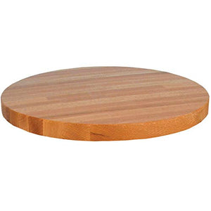 John Boos RTO-60 Oak Edge Grain Table Top, Round, 1/4" Radius Edge, 60" dia x 1-3/4"H, Varnique Finish