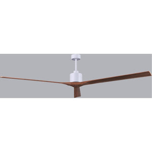 Matthews Fan NKXL-MWH-WA-90 Nan XL 6-speed ceiling fan in Matte White finish with 90” solid walnut tone wood blades