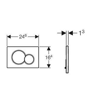 Geberit 115.770.21.5 Samba Dual Flush Actuator Chrome