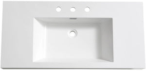 Fresca FVS8010WH Fresca Mezzo 40" White Integrated Sink / Countertop