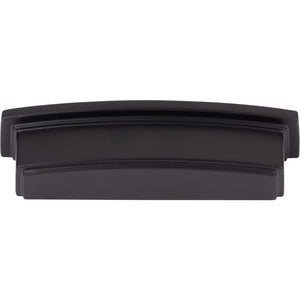 Jeffrey Alexander 141-96MB 96 mm Center Matte Black Square-to-Center Square Renzo Cabinet Cup Pull
