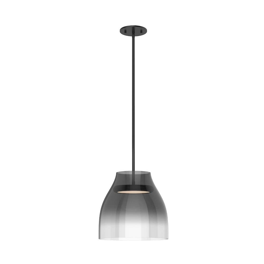Kuzco PD62012-BK/SM TRINITY 12" PENDANT BLACK WITH SMOKED TRANSITION GLASS SHADE 20W 120VAC LED 3000K 90CRI