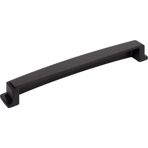 Jeffrey Alexander 141-192MB 192 mm Center Matte Black Square-to-Center Square Renzo Cabinet Cup Pull