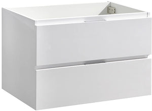 Fresca FCB8330WH Fresca Valencia 30" Glossy White Wall Hung Modern Bathroom Cabinet