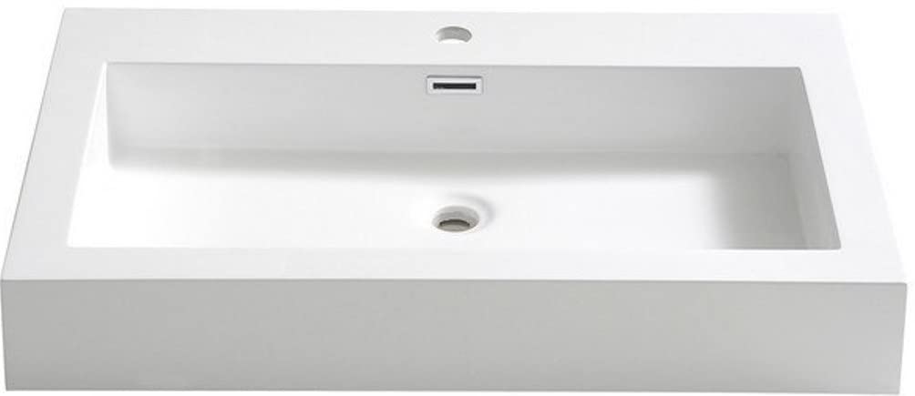 Fresca FVS8030WH Fresca Livello 30" White Integrated Sink / Countertop