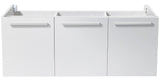 Fresca FCB8092WH-D Fresca Vista 48" White Wall Hung Double Sink Modern Bathroom Cabinet