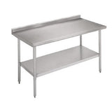 John Boos UFBLG8424 Economy 84 x 24 Stainless Steel 18 Gauge Work Prep Table Backsplash
