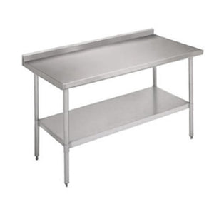 John Boos UFBLG8430 Economy 84 x 30 Stainless Steel 18 Gauge Work Prep Table Backsplash