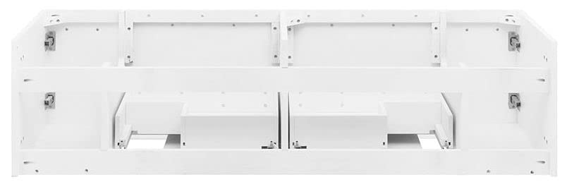 Fresca FCB6160WH-UNS-D Fresca Lucera 60" White Wall Hung Double Undermount Sink Modern Bathroom Cabinet