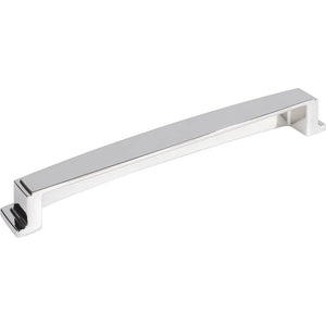 Jeffrey Alexander 141-192PC 192 mm Center Polished Chrome Square-to-Center Square Renzo Cabinet Cup Pull