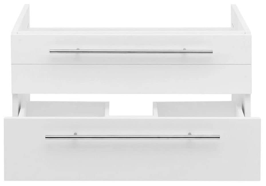 Fresca FCB6130WH-UNS Fresca Lucera 30" White Wall Hung Undermount Sink Modern Bathroom Cabinet