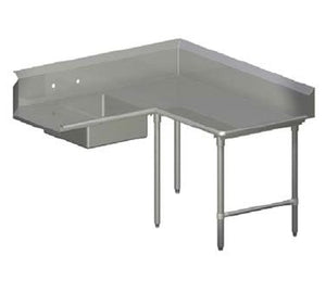 John Boos SDT6-K6096SBK-R 16GA 96X60 SOILED CORNER DISHTABLE