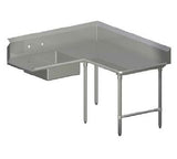 John Boos SDT4-K6048SBK-R 14GA 48LX60L SOILED CRNR DISHTABLE