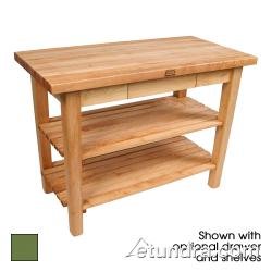 John Boos C4830-D-S-BS CCWT 48X30X1.75 W/DWR/SHF BASIL GR