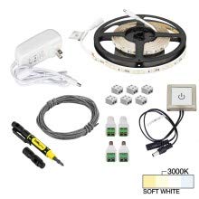 Task Lighting L-RTDK-16-30 16 ft 120 Lumens Per Foot Radiance Touch Dimmer Switch Tape Light Kit, 3000K Soft White