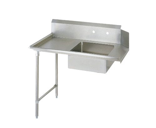 John Boos JDTS-20-48L Stainless Steel Straight Pro-Bowl Soiled Dishtable, 8" Deep Sink Bowl, 48" Length x 30" Width, Left Hand Side