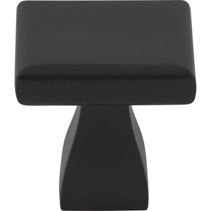 Elements 449MB 1" Overall Length Matte Black Square Hadly Cabinet Knob