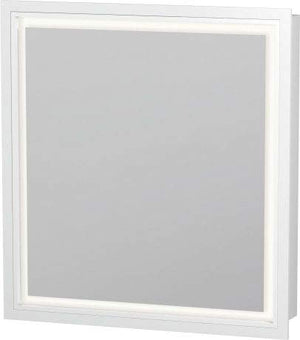 Duravit L-Cube 25-5/8" x 27-1/2" Lighted Framed Single Door Medicine Cabinet - Left Swing Door