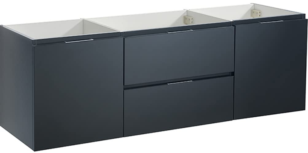 Fresca FCB8360GG Fresca Valencia 60" Dark Slate Gray Wall Hung Single Sink Modern Bathroom Cabinet