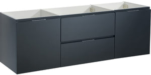 Fresca FCB8360GG Fresca Valencia 60" Dark Slate Gray Wall Hung Single Sink Modern Bathroom Cabinet