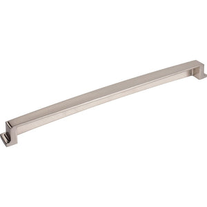 Jeffrey Alexander 141-305SN 305 mm Center Satin Nickel Square-to-Center Square Renzo Cabinet Cup Pull