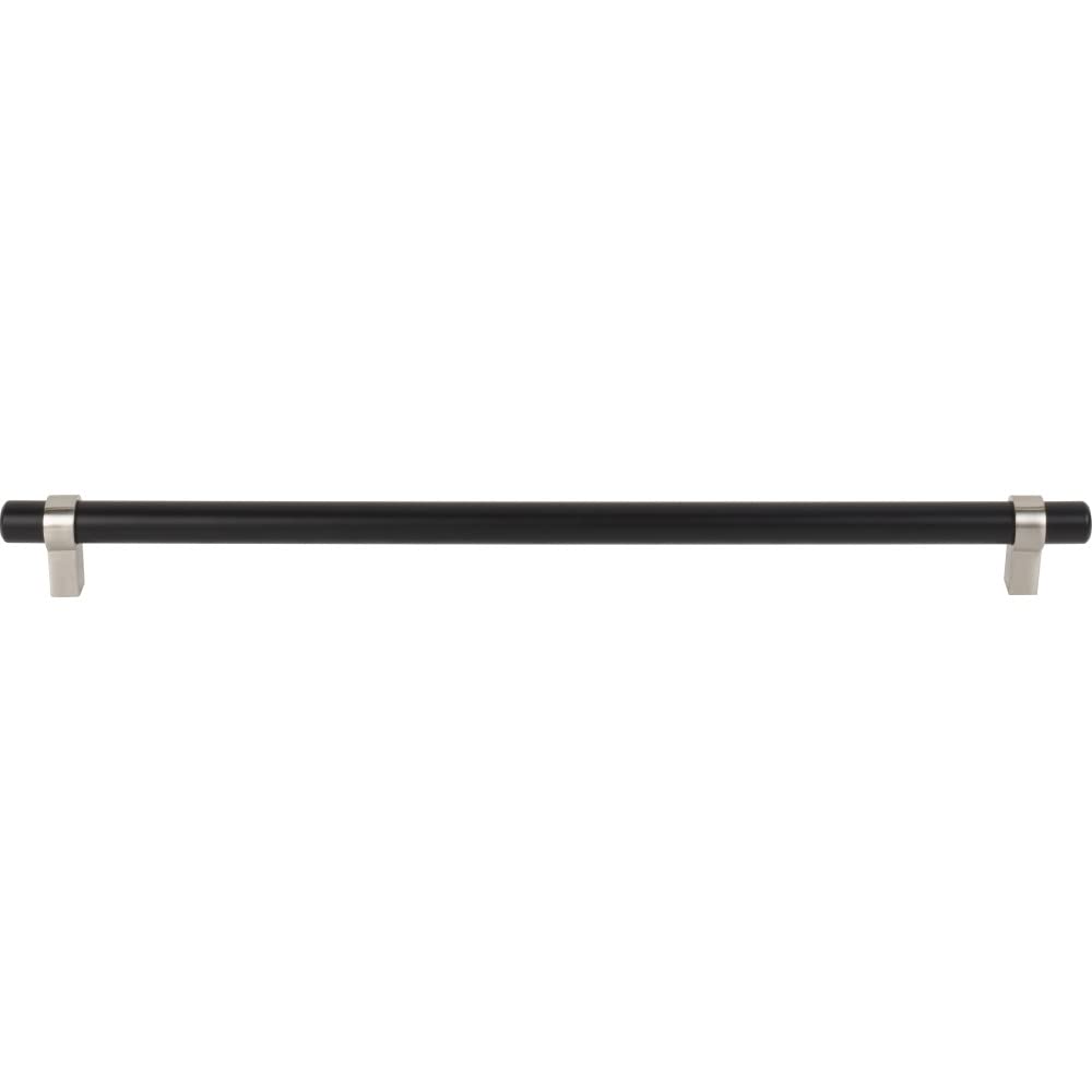 Jeffrey Alexander 5319MBSN 319 mm Center-to-Center Matte Black with Satin Nickel Key Grande Cabinet Bar Pull
