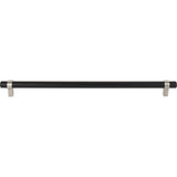 Jeffrey Alexander 5319MBSN 319 mm Center-to-Center Matte Black with Satin Nickel Key Grande Cabinet Bar Pull