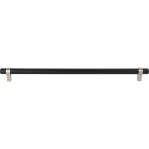 Jeffrey Alexander 5319MBSN 319 mm Center-to-Center Matte Black with Satin Nickel Key Grande Cabinet Bar Pull