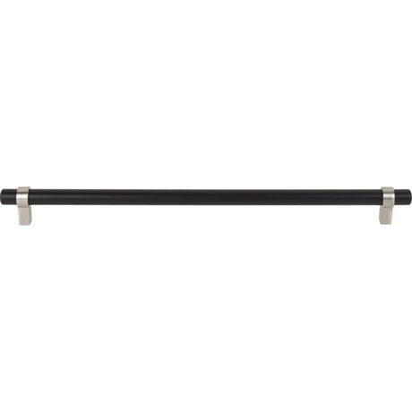 Jeffrey Alexander 5319MBSN 319 mm Center-to-Center Matte Black with Satin Nickel Key Grande Cabinet Bar Pull