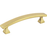 Elements 449-96MB 96 mm Center-to-Center Matte Black Square Hadly Cabinet Pull