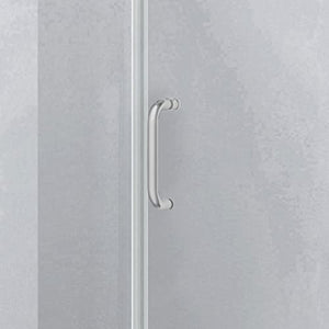 Genius Plus Frameless Shower Door Size fits for Width of 57' - 61'' * H76'' with a Side Panel in Matte Black Premium Hardware Finish, Low Iron Tempered Glass Included(59'') …