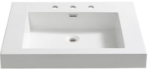 Fresca FVS8070WH Fresca Potenza 28" White Integrated Sink / Countertop