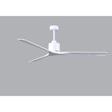 Matthews Fan NKXL-MWH-MWH-72 Nan XL 6-speed ceiling fan in Matte White finish with 72” solid matte white wood blades