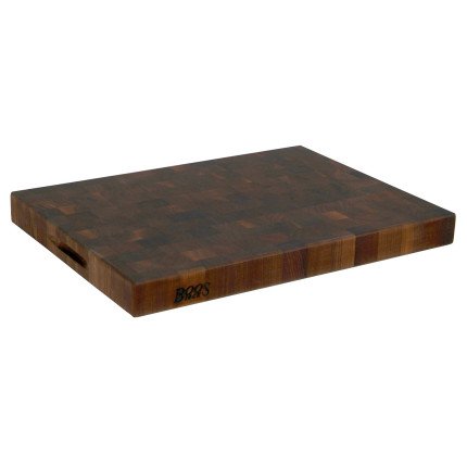 John Boos WAL-CCB2418-225 Walnut End Grain Cutting Board 24 x 18 2.25-inch 24X18X2.25 WAL-END GR-REV-GRIPS