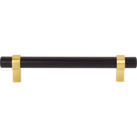 Jeffrey Alexander 5128MBBG 128 mm Center-to-Center Matte Black with Brushed Gold Key Grande Cabinet Bar Pull