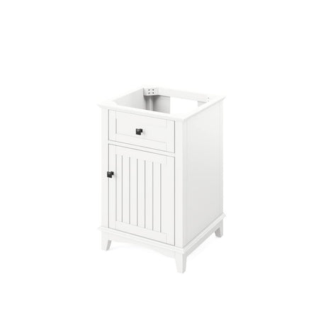 Jeffrey Alexander VKITSAV24WHBOR 24" White Savino Vanity, Boulder Cultured Marble Vanity Top, undermount rectangle bowl
