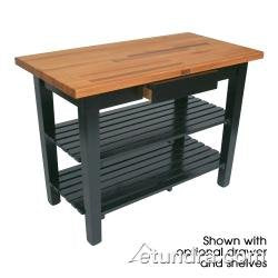 John Boos OC3625-D-S-BK OAK C TBL 36X25X1-1/2 W/FJ-DWR 1SHF BLACK QUICK SHIP