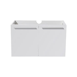 Fresca FCB8089TK Fresca Vista 30" Teak Wall Hung Modern Bathroom Cabinet