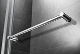 Frameless Sliding Shower Door, 76-in. x 60-in. Glass Shower Door, Shower Glass Door with Clear Tempered Glass in Chrome Finish