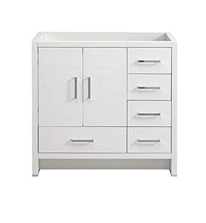 Fresca FCB9436WH-R Fresca Imperia 36" Glossy White Free Standing Modern Bathroom Cabinet - Right Version