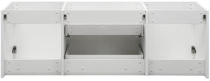 Fresca FCB8360WH-D Fresca Valencia 60" Glossy White Wall Hung Double Sink Modern Bathroom Cabinet