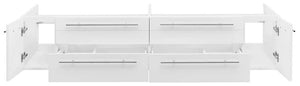 Fresca FCB6172RBL-UNS Fresca Lucera 72" Royal Blue Wall Hung Double Undermount Sink Modern Bathroom Cabinet