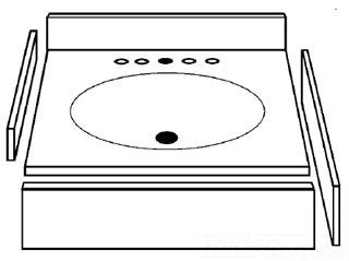 Swanstone VT22SA 1/2" x 8" x 21" Side Apron Panel in White VT00022SA.010