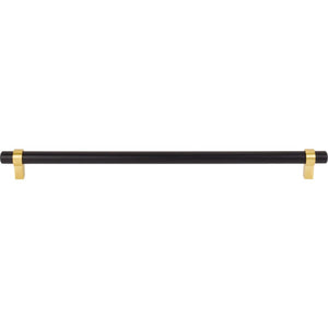 Jeffrey Alexander 5319MBBG 319 mm Center-to-Center Matte Black with Brushed Gold Key Grande Cabinet Bar Pull