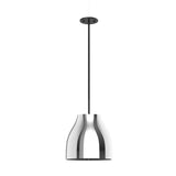 Kuzco PD62012-BK/CH TRINITY 12" PENDANT BLACK WITH CHROME GLASS SHADE 20W 120VAC LED 3000K 90CRI