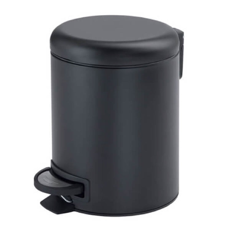 Matte Black Floor Standing Stainless Steel Waste Basket
